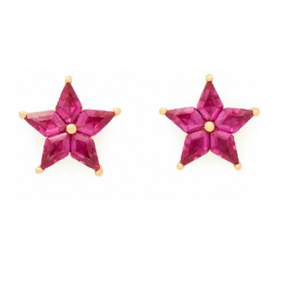 $48 Kate Spade Cosmos Studs gold / ruby red